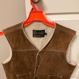 Vintage Men's Tan Suede Vest